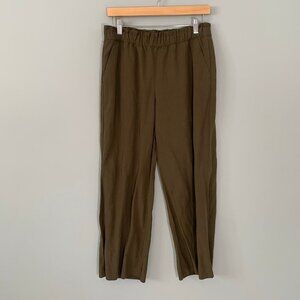 Talbots pull on elastic paperbag waist high rise‎ casual flowy career pants